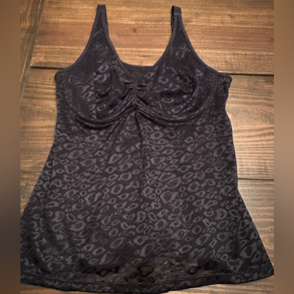Ruby Ribbon Allure Black Leopard Sheer sz 40